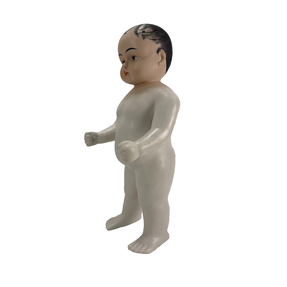 White Porcelain 12.5" Chubby Doll Hand Painted Face Japan Vintage AA Importing - Picture 3 of 9